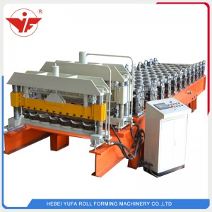 Aluminum roofing step tile roll forming machine