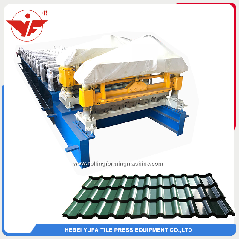 Poland used bamboo type glazed tile roll forming machine